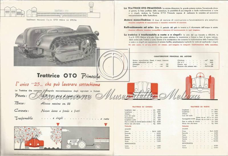 Trattrice OTO C25 Primosole - Scheda prodotto