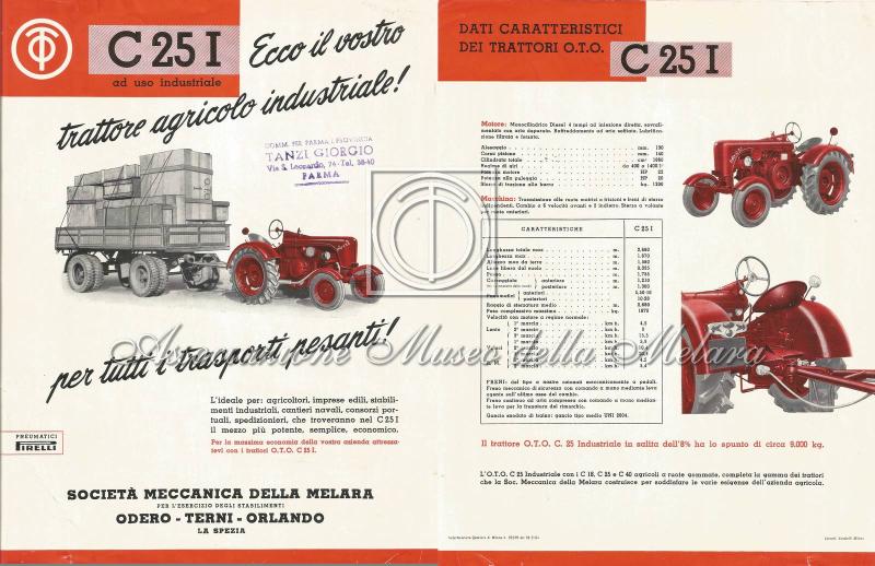 Trattrice OTO C25I ad uso industriale - Scheda prodotto
