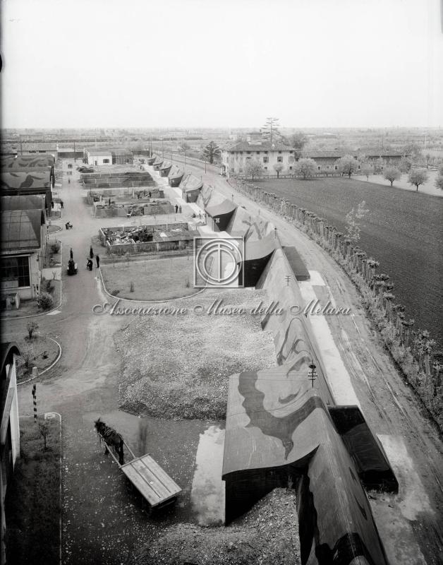 Bunker con mascheratura antiaerea visto dall'alto