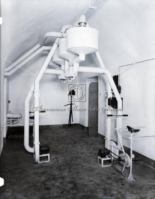 Rifugio antiaereo dell'infermeria - Bicicletta per ventilazione delle condotte di aerazione
